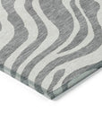 LOOMLAN Rugs Solstice Gray Washable Indoor-Outdoor Rug