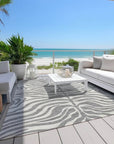 LOOMLAN Rugs Solstice Gray Washable Indoor-Outdoor Rug