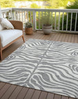 LOOMLAN Rugs Solstice Gray Washable Indoor-Outdoor Rug