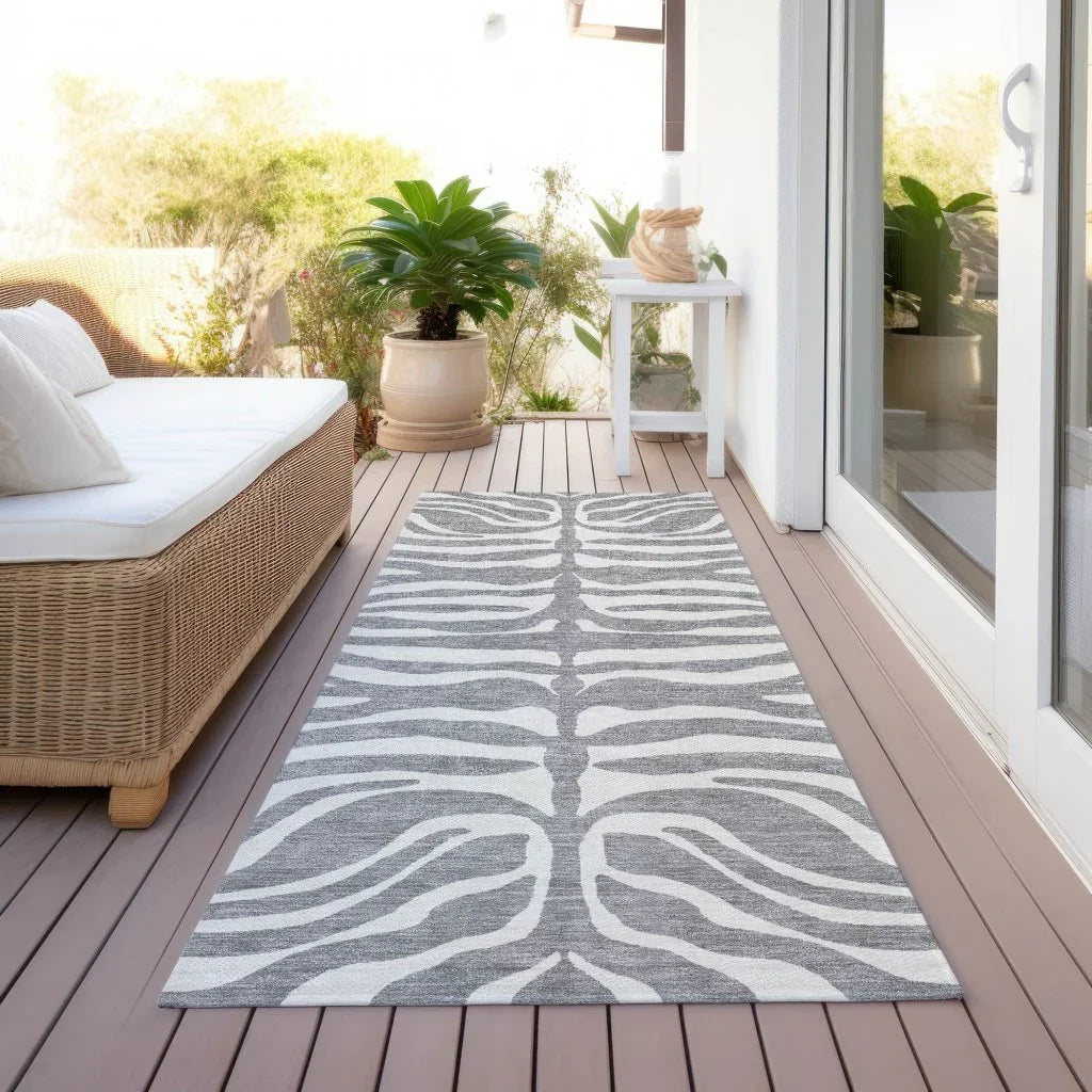 LOOMLAN Rugs Solstice Gray Washable Indoor-Outdoor Rug