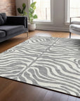 LOOMLAN Rugs Solstice Gray Washable Indoor-Outdoor Rug
