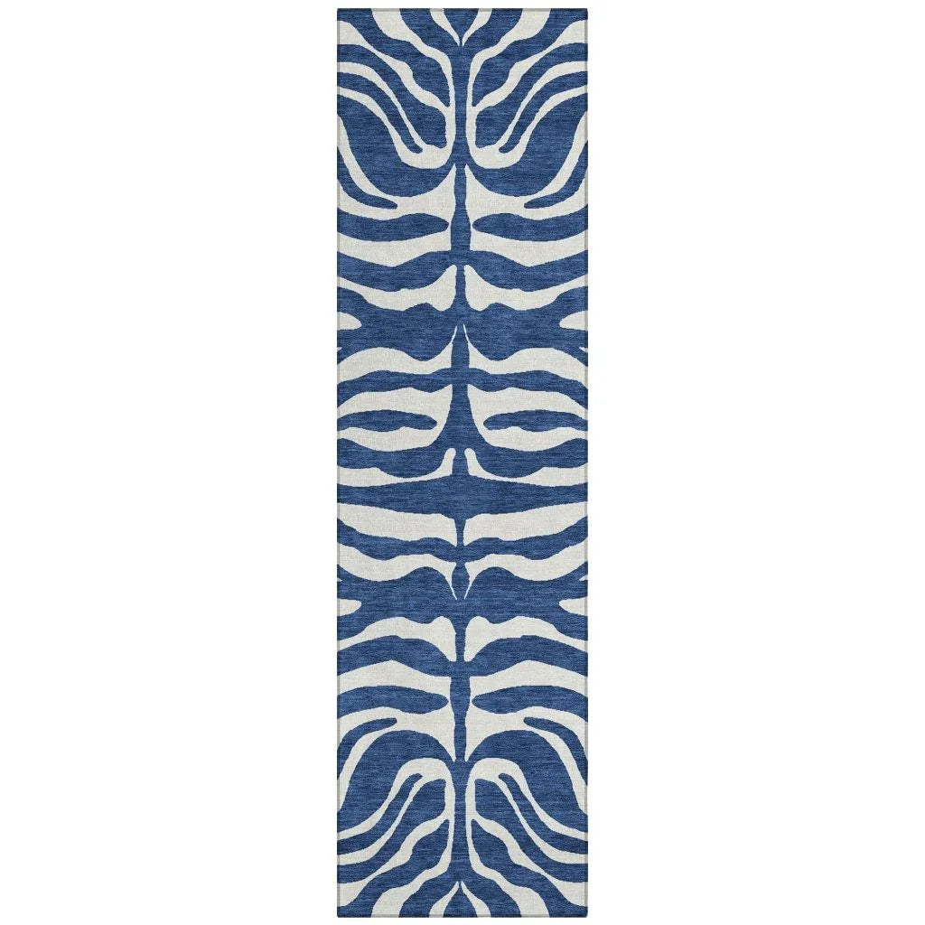 LOOMLAN Rugs Solstice Navy Washable Indoor-Outdoor Rug