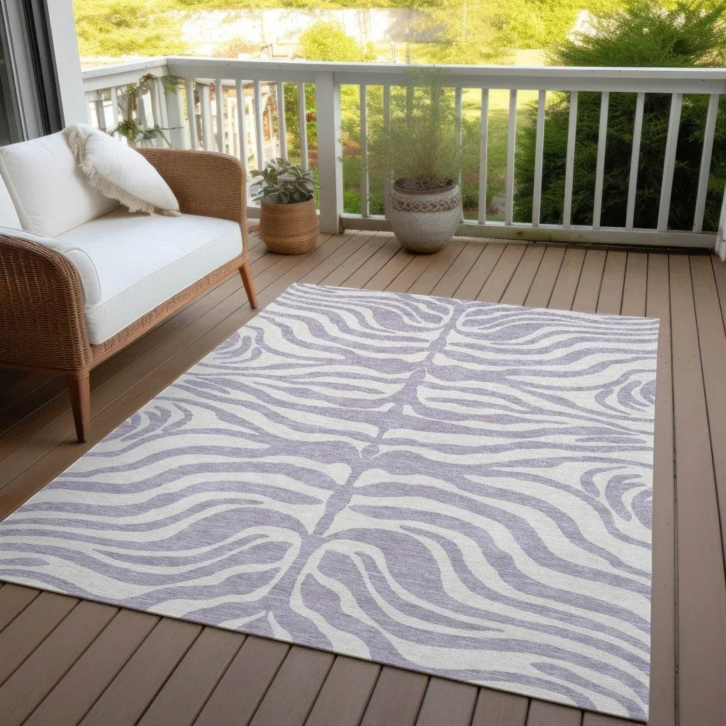 LOOMLAN Rugs Solstice Purple Washable Indoor-Outdoor Rug