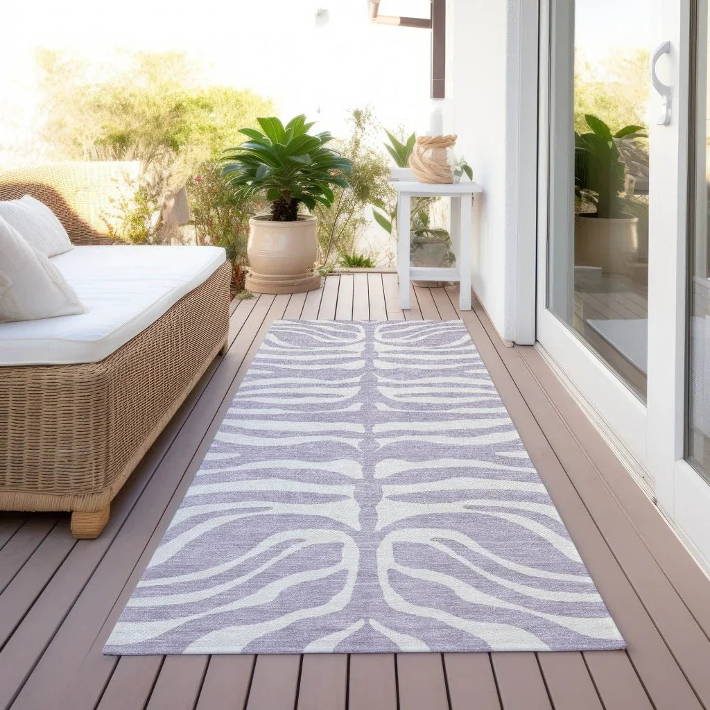 LOOMLAN Rugs Solstice Purple Washable Indoor-Outdoor Rug
