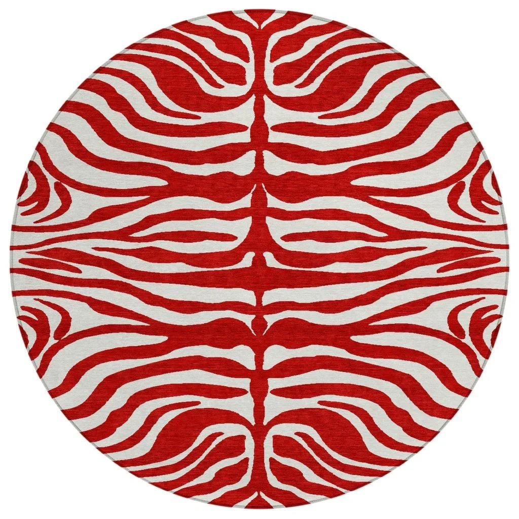 LOOMLAN Rugs Solstice Red Washable Indoor-Outdoor Rug