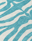 LOOMLAN Rugs Solstice Teal Washable Indoor-Outdoor Rug