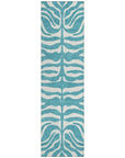 LOOMLAN Rugs Solstice Teal Washable Indoor-Outdoor Rug