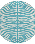 LOOMLAN Rugs Solstice Teal Washable Indoor-Outdoor Rug