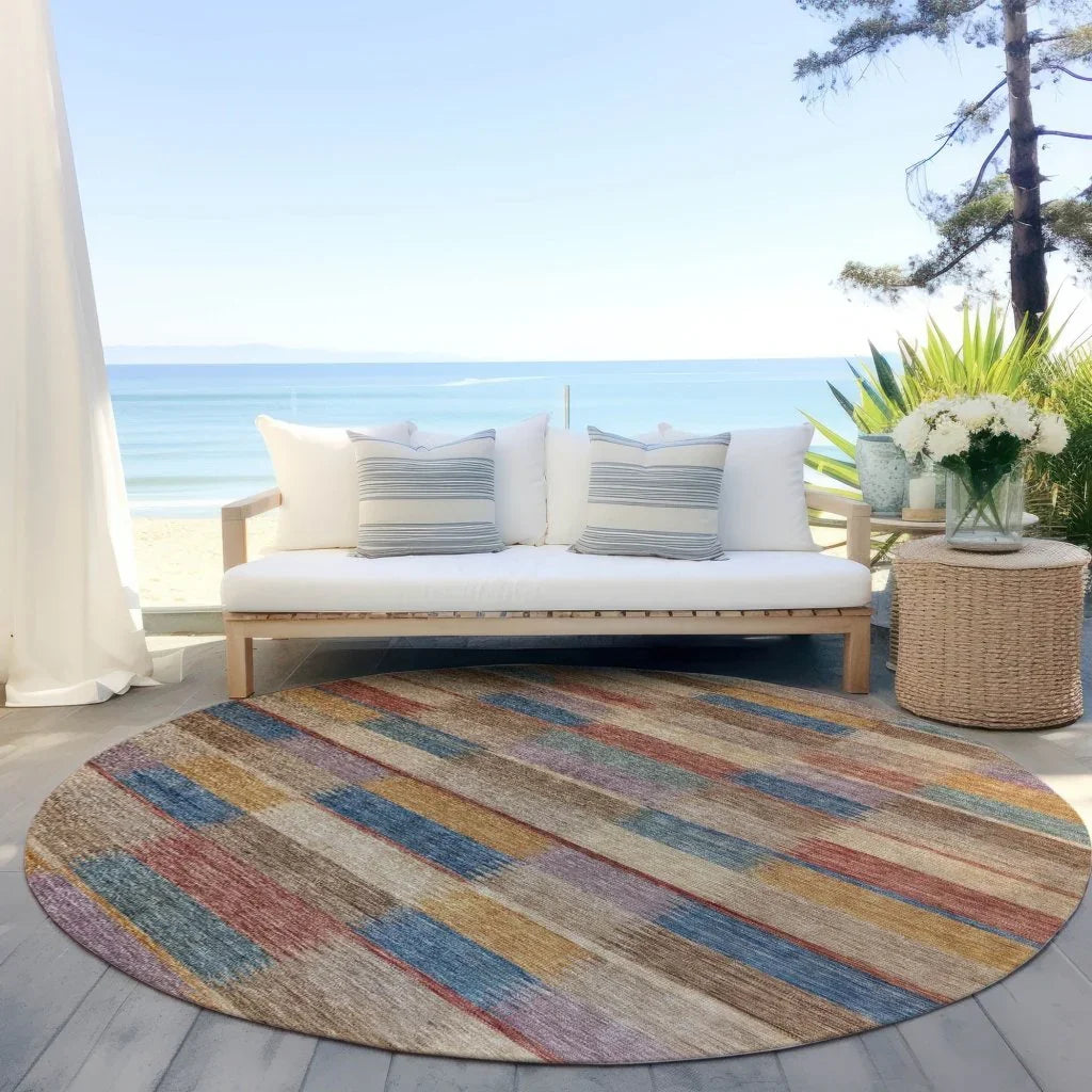 LOOMLAN Rugs Solvia Beige Washable Indoor-Outdoor Rug