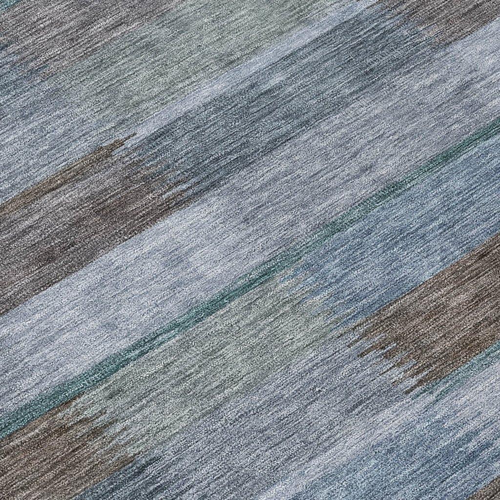 LOOMLAN Rugs Solvia Blue Washable Indoor-Outdoor Rug