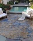 LOOMLAN Rugs Sonata Blue Washable Indoor-Outdoor Rug