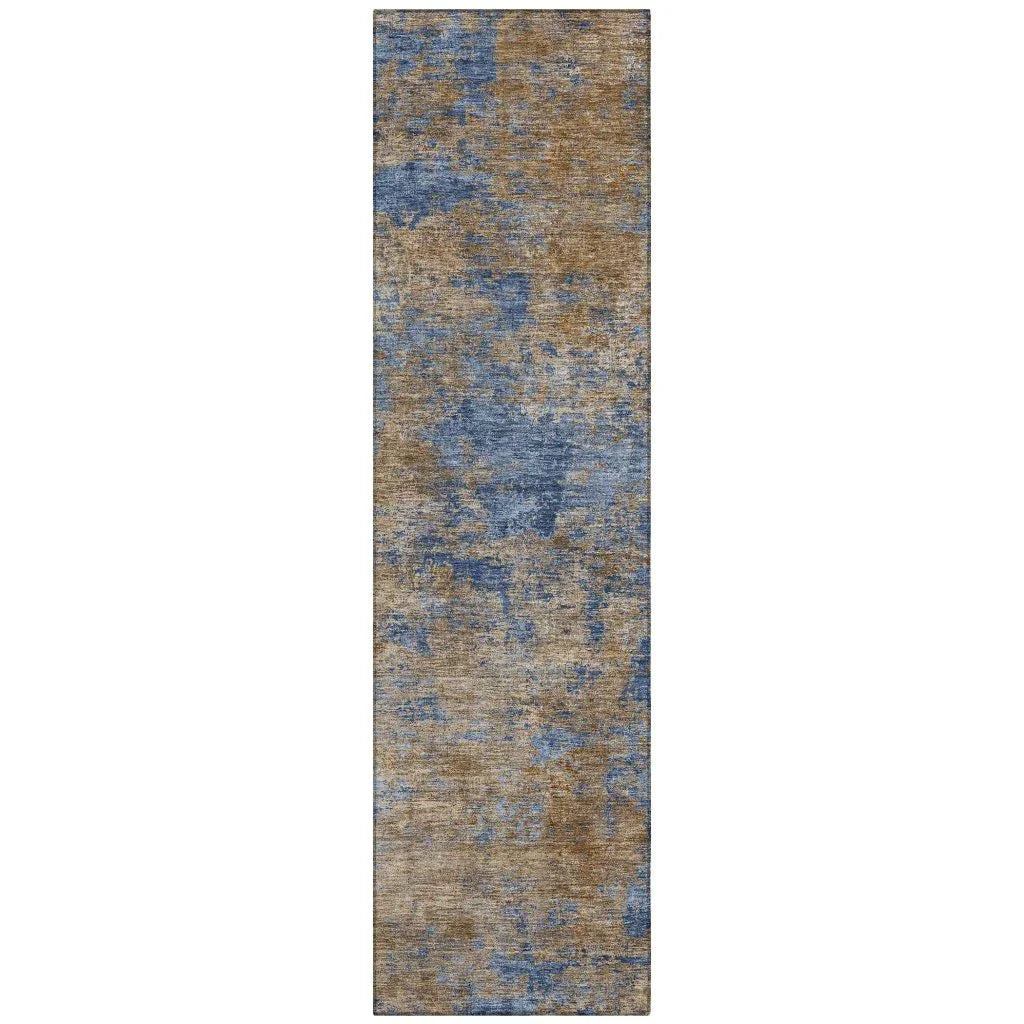 LOOMLAN Rugs Sonata Blue Washable Indoor-Outdoor Rug