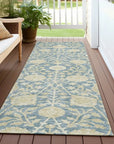 LOOMLAN Rugs Sonnet Blue Washable Indoor-Outdoor Rug