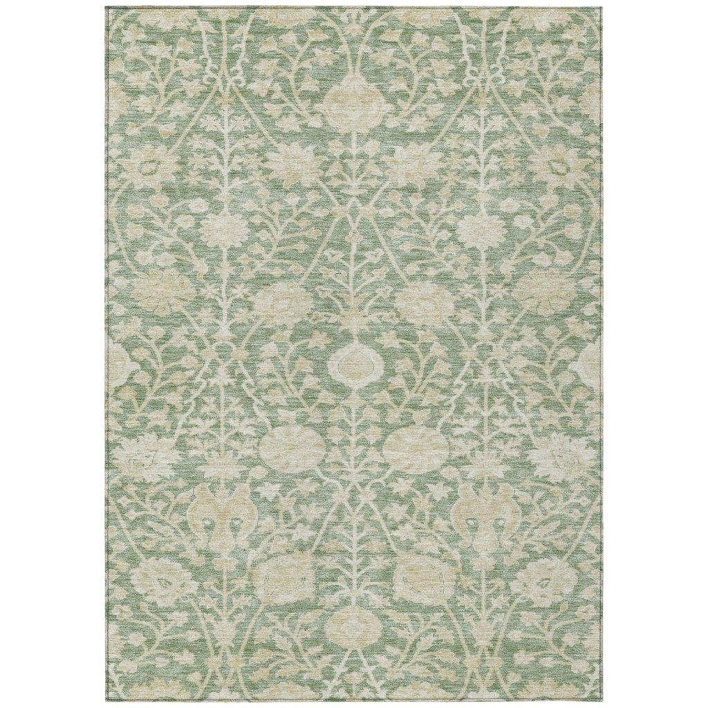LOOMLAN Rugs Sonnet Green Washable Indoor-Outdoor Rug