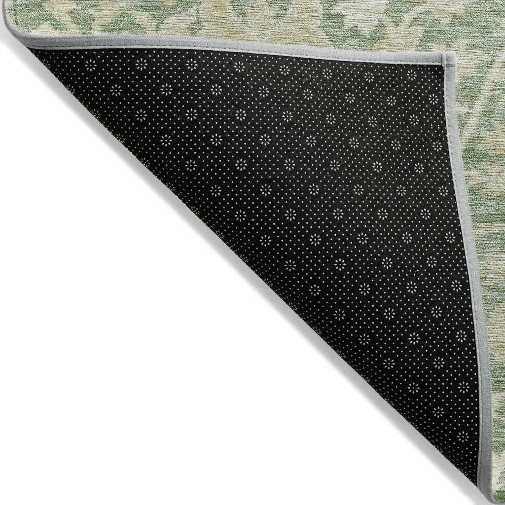 LOOMLAN Rugs Sonnet Green Washable Indoor-Outdoor Rug