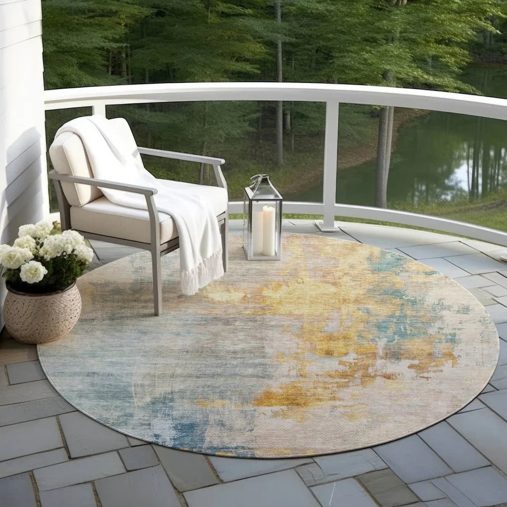 LOOMLAN Rugs Soraya Ivory Washable Indoor-Outdoor Rug