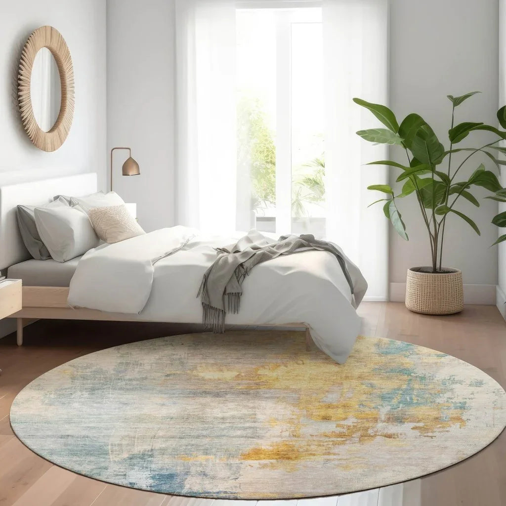 LOOMLAN Rugs Soraya Ivory Washable Indoor-Outdoor Rug