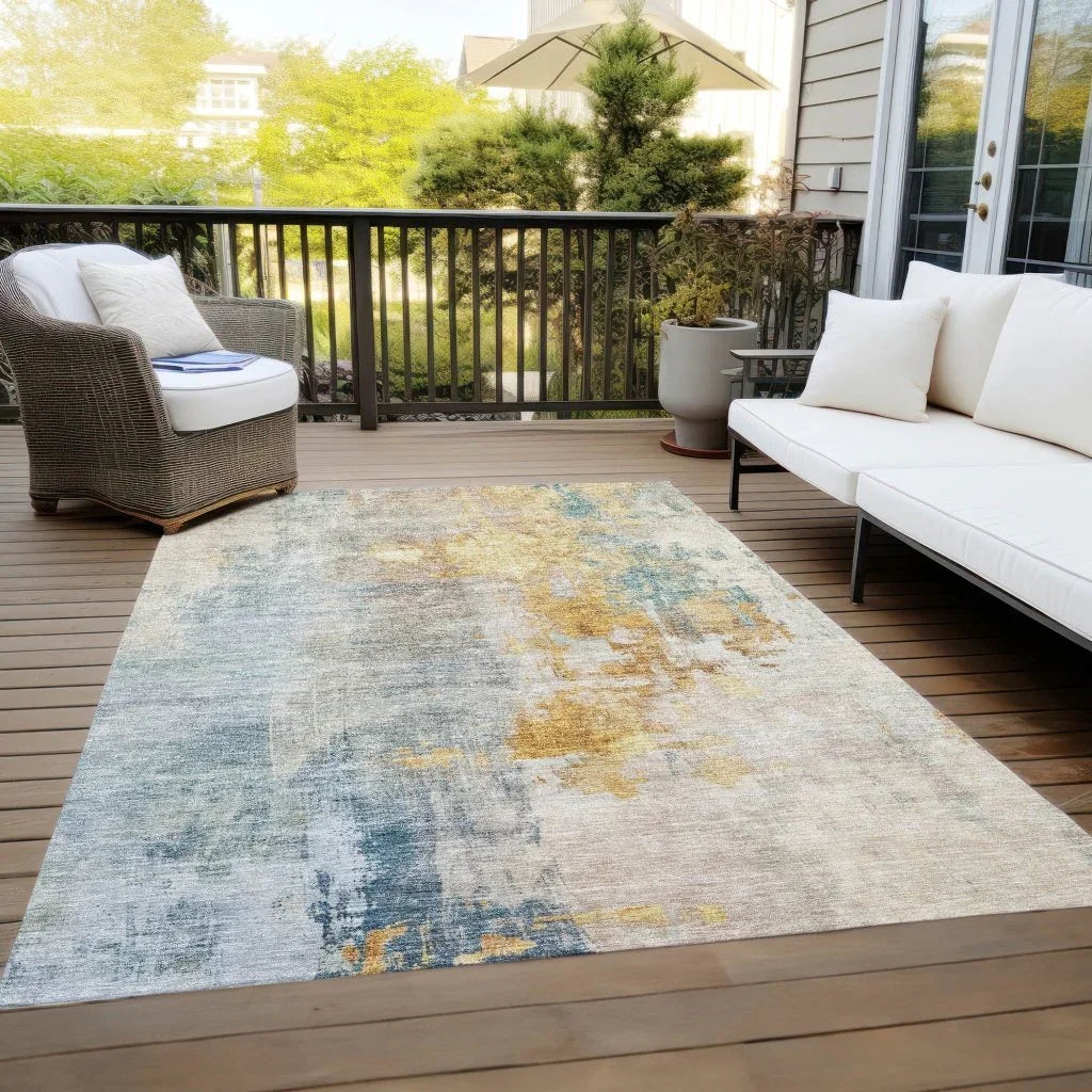 LOOMLAN Rugs Soraya Ivory Washable Indoor-Outdoor Rug