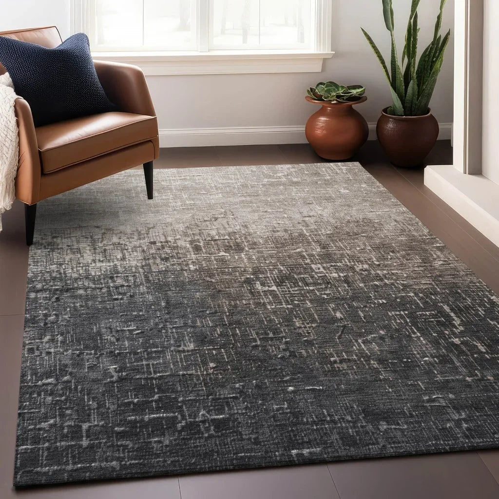 LOOMLAN Rugs Sorella Brown Washable Indoor-Outdoor Rug