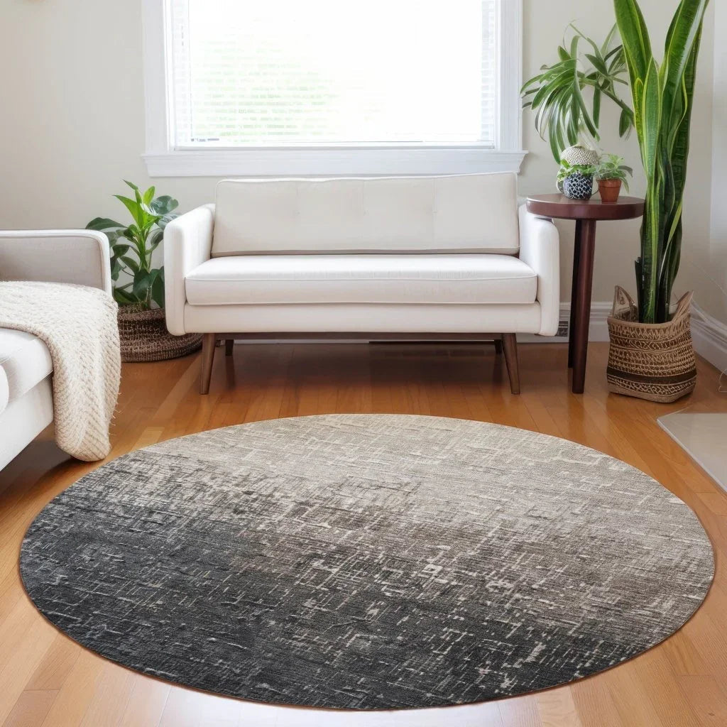 LOOMLAN Rugs Sorella Brown Washable Indoor-Outdoor Rug
