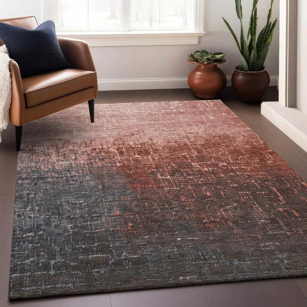 LOOMLAN Rugs Sorella Orange Washable Indoor-Outdoor Rug
