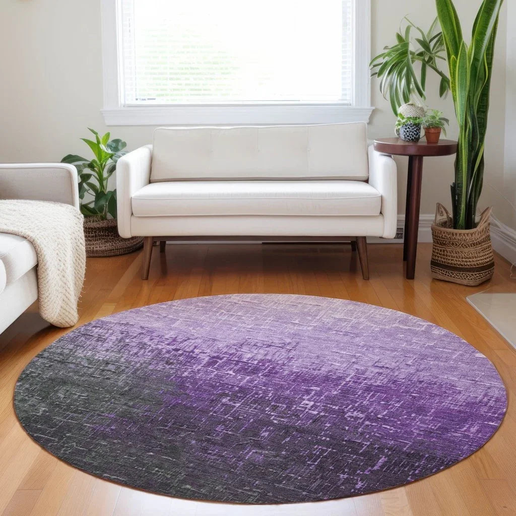 LOOMLAN Rugs Sorella Purple Washable Indoor-Outdoor Rug