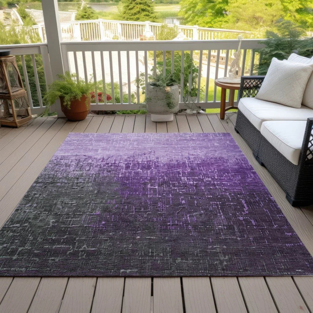 LOOMLAN Rugs Sorella Purple Washable Indoor-Outdoor Rug
