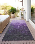 LOOMLAN Rugs Sorella Purple Washable Indoor-Outdoor Rug