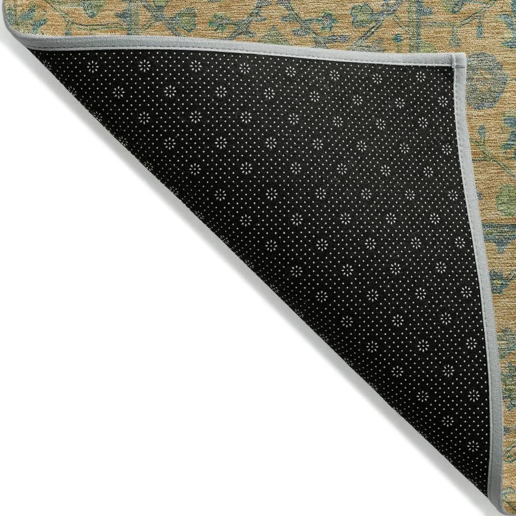 LOOMLAN Rugs Soren Orange Washable Indoor-Outdoor Rug