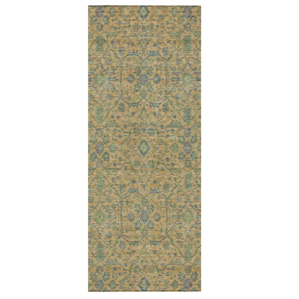 LOOMLAN Rugs Soren Orange Washable Indoor-Outdoor Rug