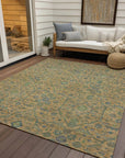 LOOMLAN Rugs Soren Orange Washable Indoor-Outdoor Rug