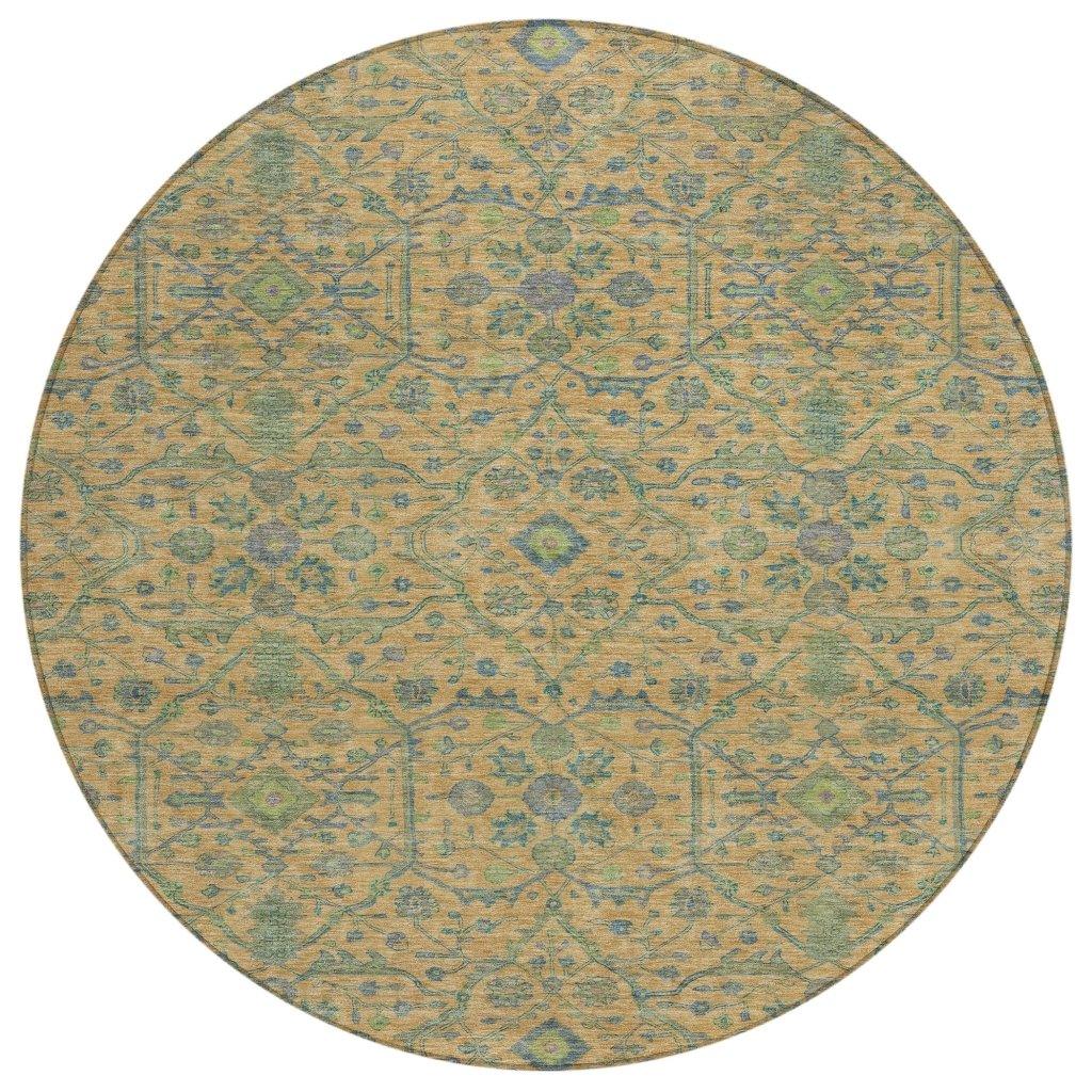 LOOMLAN Rugs Soren Orange Washable Indoor-Outdoor Rug