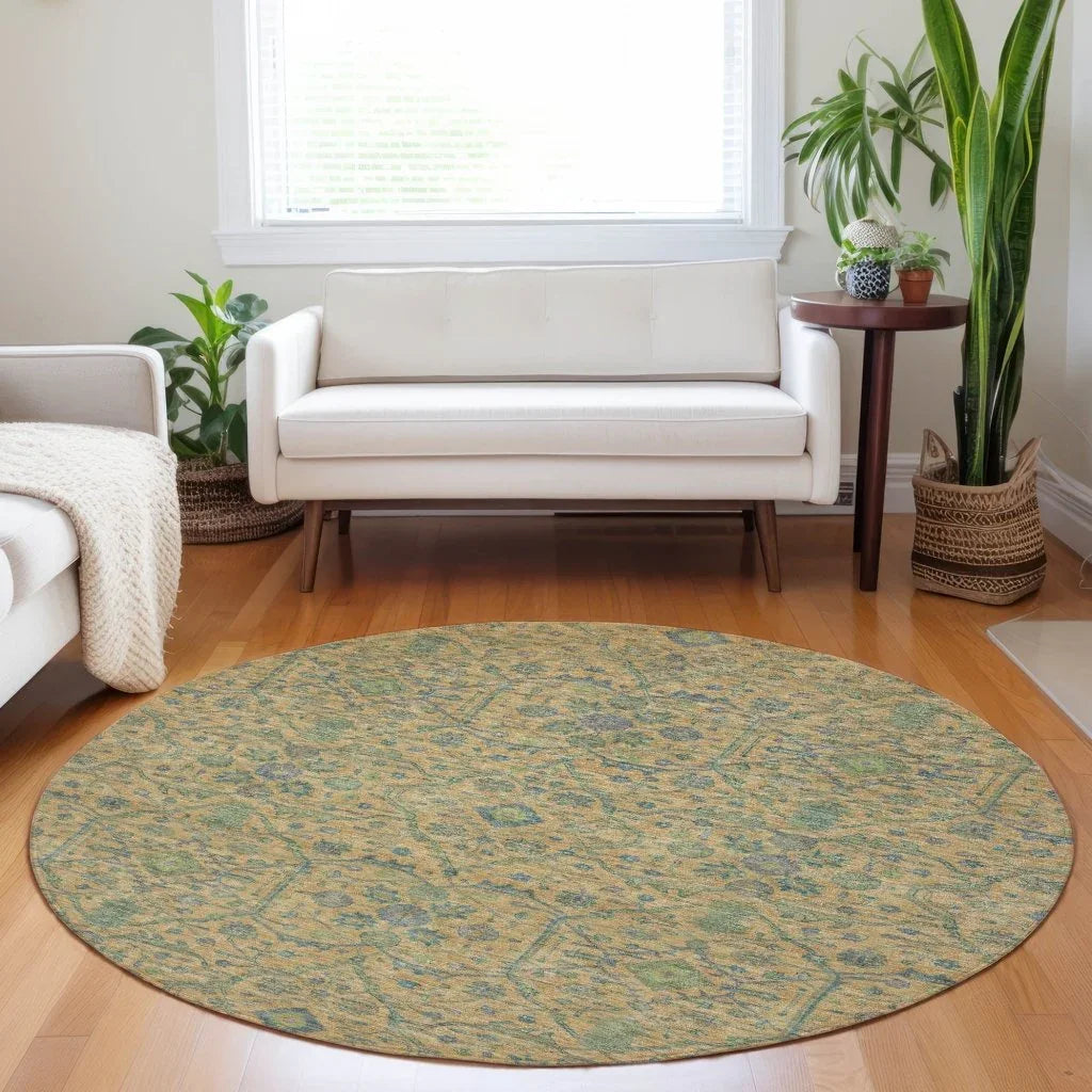 LOOMLAN Rugs Soren Orange Washable Indoor-Outdoor Rug