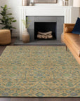 LOOMLAN Rugs Soren Orange Washable Indoor-Outdoor Rug