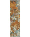 LOOMLAN Rugs Sorrin Orange Washable Indoor-Outdoor Rug