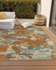 LOOMLAN Rugs Sorrin Orange Washable Indoor-Outdoor Rug
