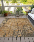 LOOMLAN Rugs Spindlea Orange Washable Indoor-Outdoor Rug
