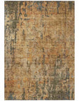 LOOMLAN Rugs Spindlea Orange Washable Indoor-Outdoor Rug