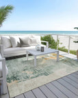 LOOMLAN Rugs Stanley Blue Washable Indoor-Outdoor Rug