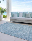 LOOMLAN Rugs Stockholm Blue Washable Indoor-Outdoor Rug