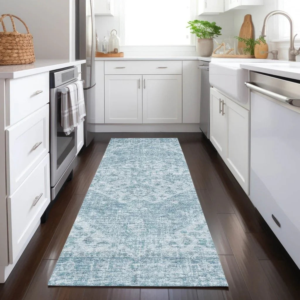 LOOMLAN Rugs Stockholm Blue Washable Indoor-Outdoor Rug