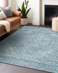 LOOMLAN Rugs Stockholm Blue Washable Indoor-Outdoor Rug