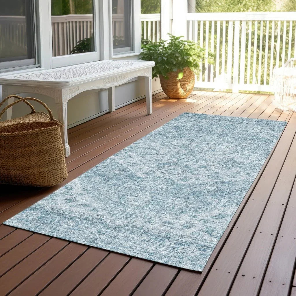 LOOMLAN Rugs Stockholm Blue Washable Indoor-Outdoor Rug
