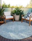 LOOMLAN Rugs Stockholm Blue Washable Indoor-Outdoor Rug