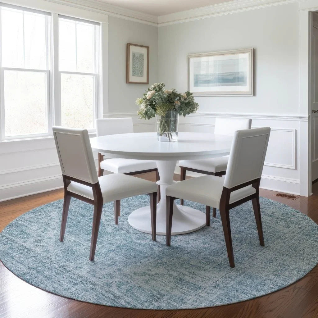 LOOMLAN Rugs Stockholm Blue Washable Indoor-Outdoor Rug