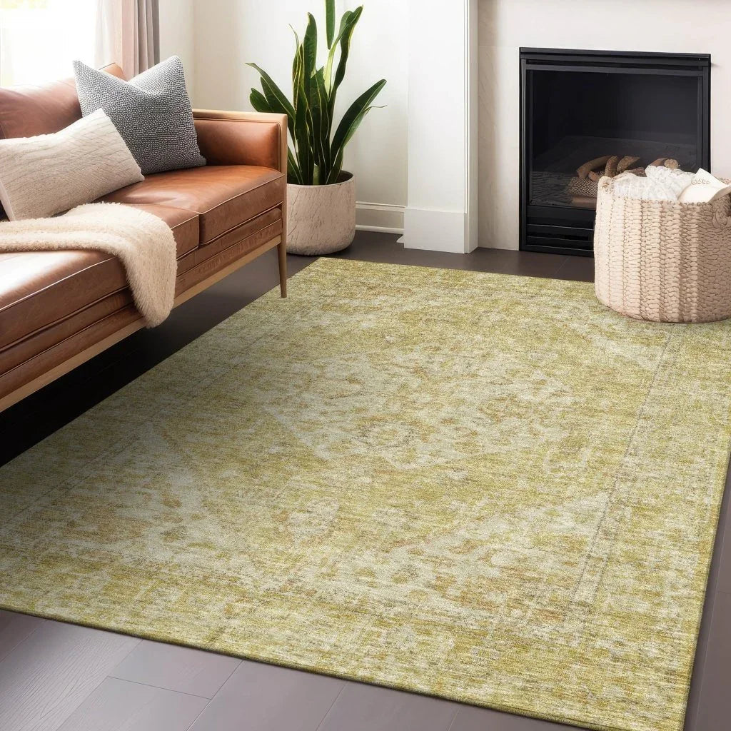LOOMLAN Rugs Stockholm Gold Washable Indoor-Outdoor Rug
