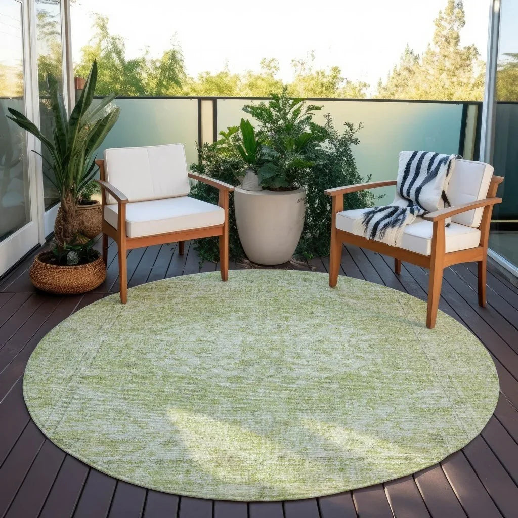 LOOMLAN Rugs Stockholm Green Washable Indoor-Outdoor Rug