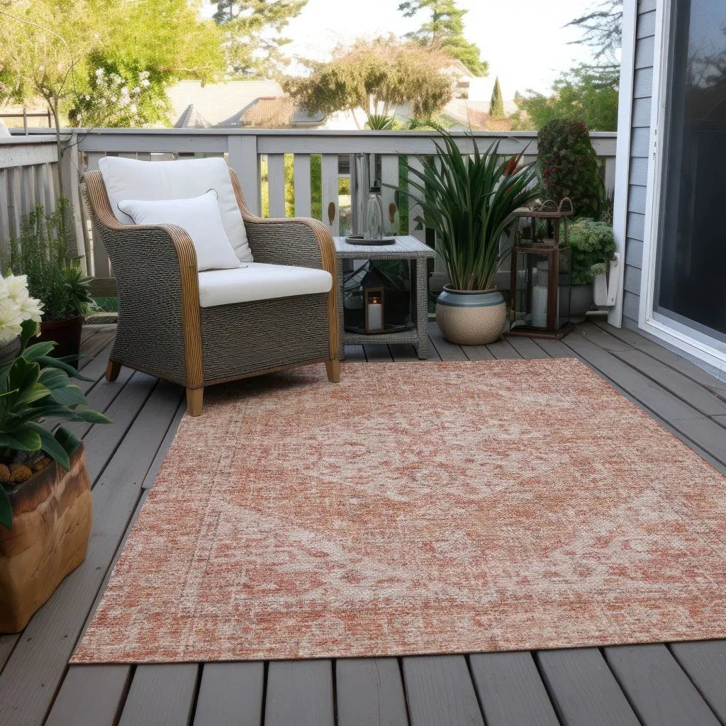 LOOMLAN Rugs Stockholm Orange Washable Indoor-Outdoor Rug
