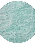 Stratora Teal Washable Indoor-Outdoor Rug