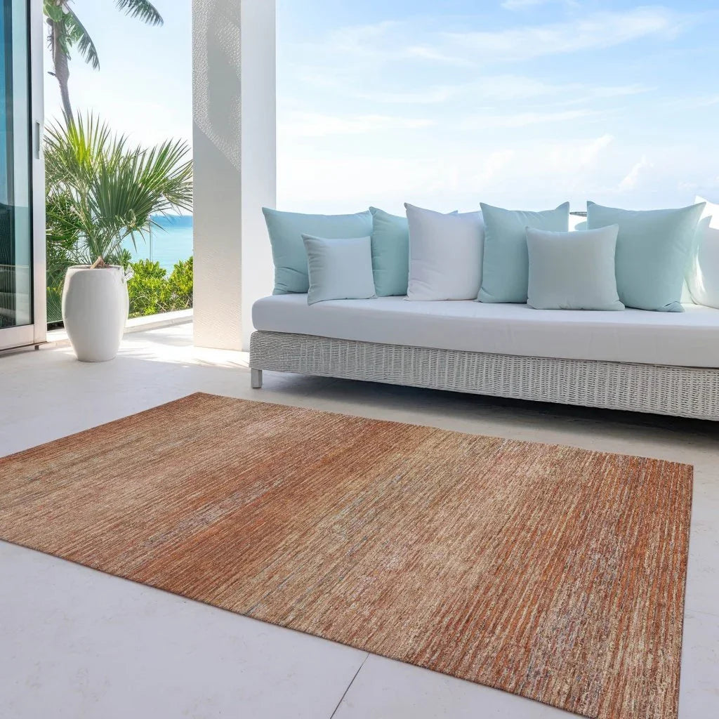 LOOMLAN Rugs Suma Orange Washable Indoor-Outdoor Rug